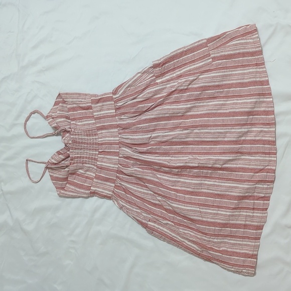 Roxy Under the Cali Sun Striped Mini Dress, Color Baked Clay Size S - Picture 15 of 16